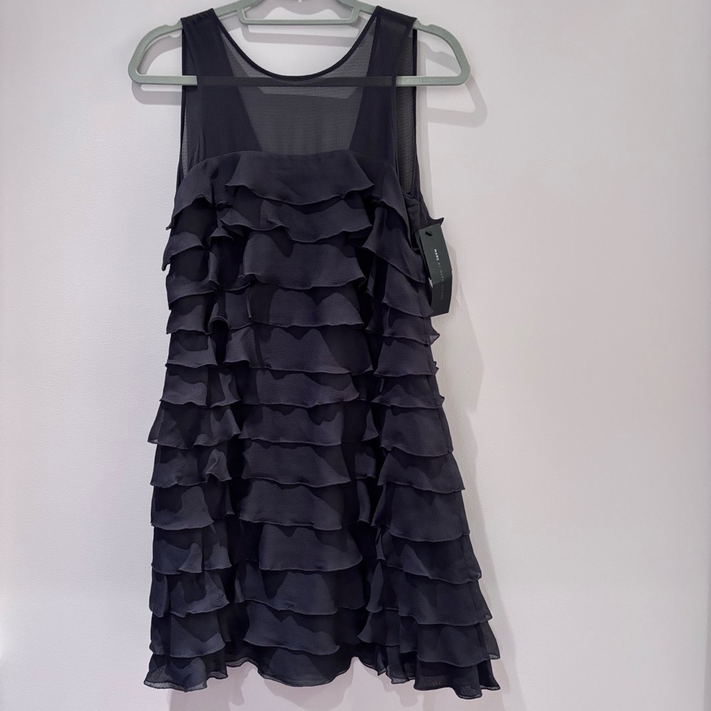 Marc By Marc Jacobs Black Ruffle Mini Dress